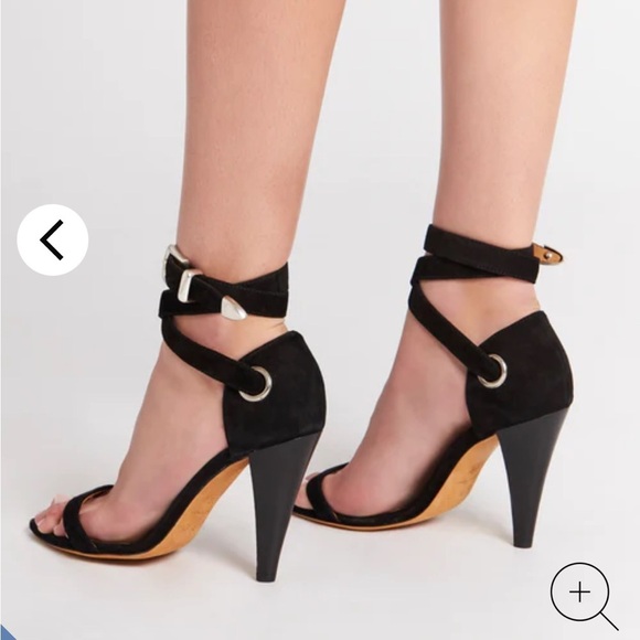 IRO NOUSSA SANDAL Black Suede Size 37/6.5 NWT - Picture 4 of 9